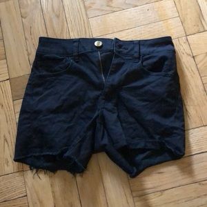 American eagle high rise black shorts